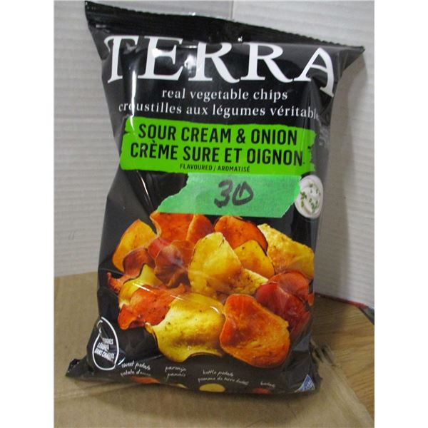 SHELF PULLS (AS IS):  TERRA SOUR CREAM & ONION CHIPS (141G) - BAG