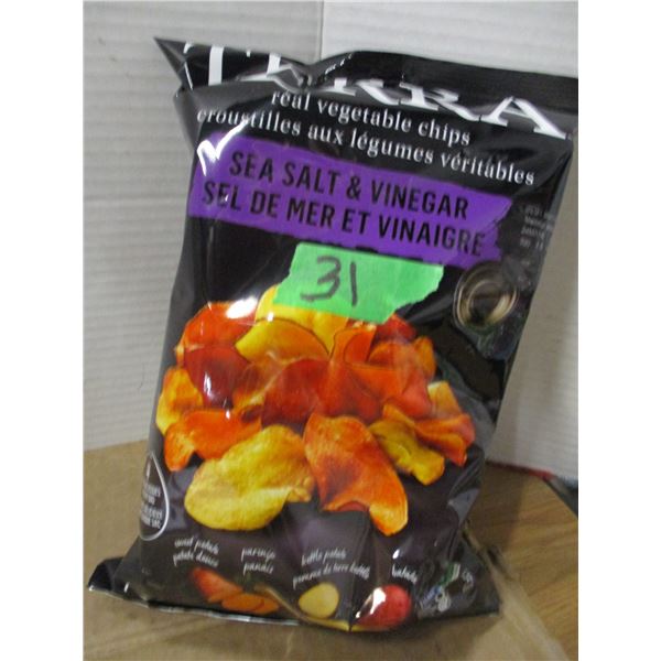SHELF PULLS (AS IS):  TERRA SEA SALT & VINEGAR CHIPS (141G) - BAG