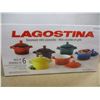 Image 2 : ESTATE:  LAGOSTINIA MINI STONEWARE CASSEROLE SET