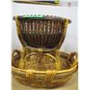 Image 1 : ESTATE:  WICKER PLANT STAND C/W WICKER BASKET