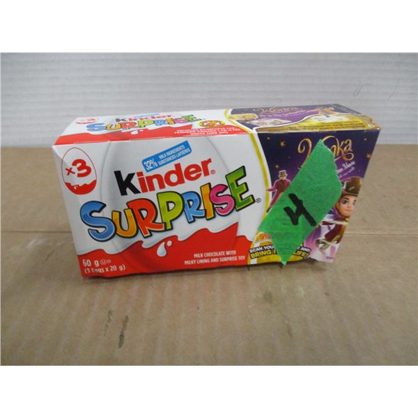 SHELF PULLS (AS IS):  KINDER SURPRISE (3 X 60G) - PACKAGE