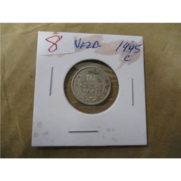 1945C NEWFOUNDLAND SILVER DIME