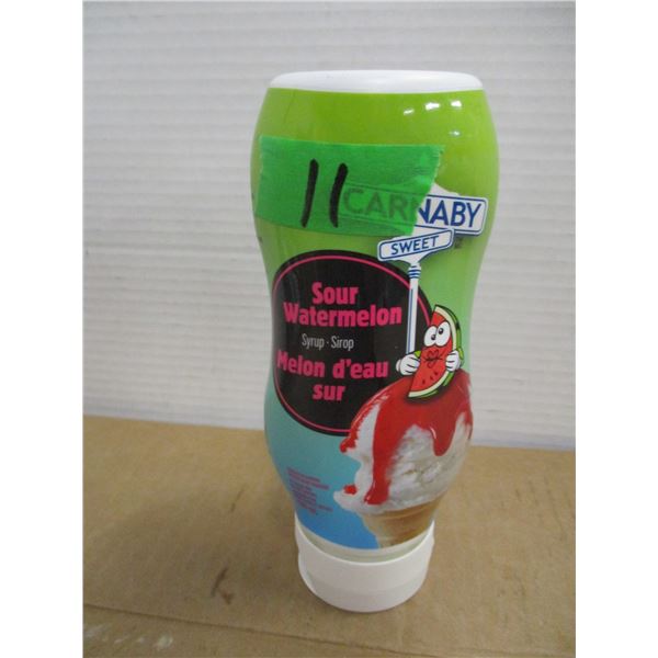 SHELF PULLS (AS IS):  SOUR WATERMELON SYRUP (425 ML) - BOTTLE