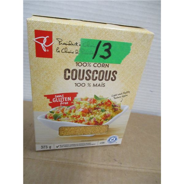 SHELF PULLS (AS IS):  100% CORN COUSCOUS (375G) - BOX