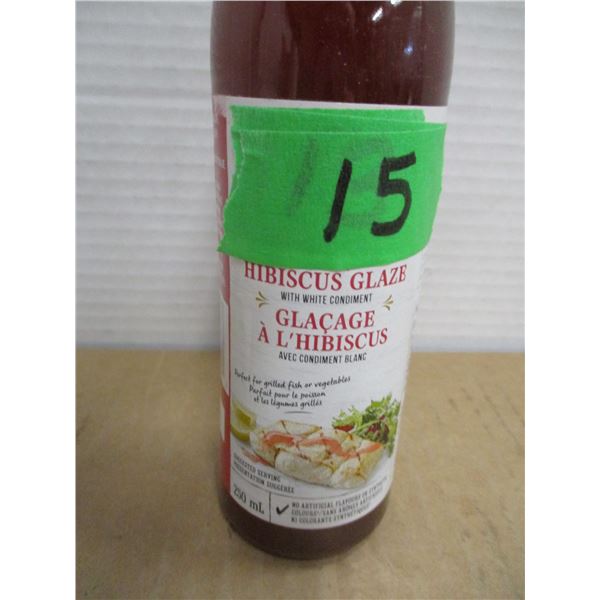SHELF PULLS (AS IS):  HIBISCUS GLAZE (250 ML) - BOTTLE