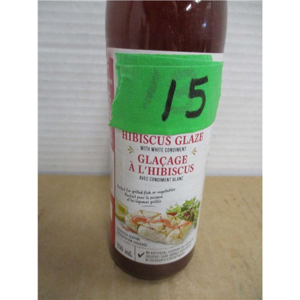 SHELF PULLS (AS IS):  HIBISCUS GLAZE (250 ML) - BOTTLE