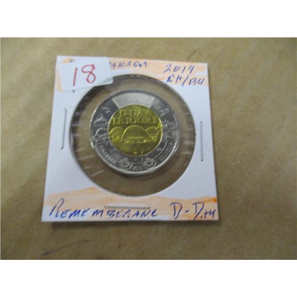 2019 BU REMEMBRANCE D-DAY CANADA TOONIE