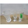 Image 2 : ESTATE/COLLECTABLE:  CRYSTAL VASE & 2 CRYSTAL GLASSES
