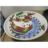 Image 1 : ESTATE:  BLACK TRAY, SNOWMAN TRAY