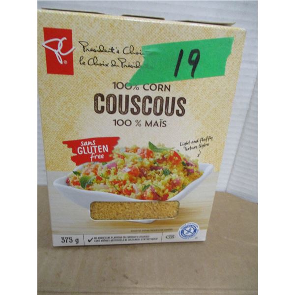 SHELF PULLS (AS IS):  100% CORN COUSCOUS (375G) - BOX
