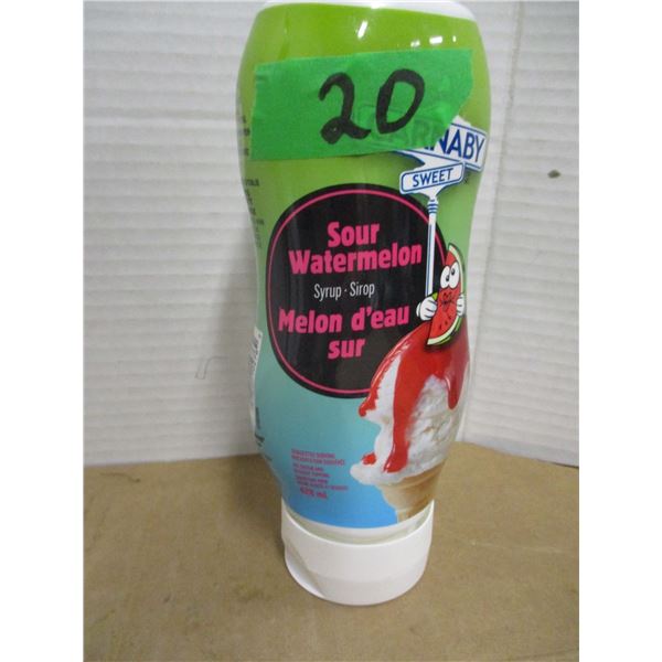 SHELF PULLS (AS IS):  SOUR WATERMELON SYRUP (425 ML) - BOTTLE