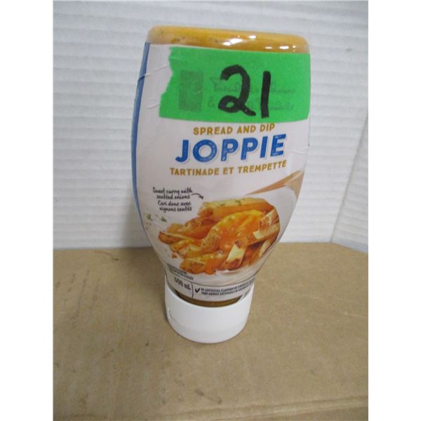 SHELF PULLS (AS IS):  JOPPIE SPREAD/DIP (300 ML) - BOTTLE