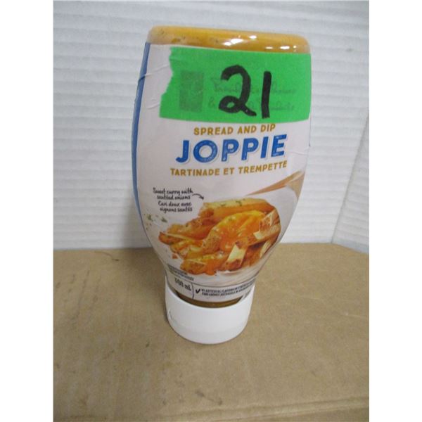 SHELF PULLS (AS IS):  JOPPIE SPREAD/DIP (300 ML) - BOTTLE