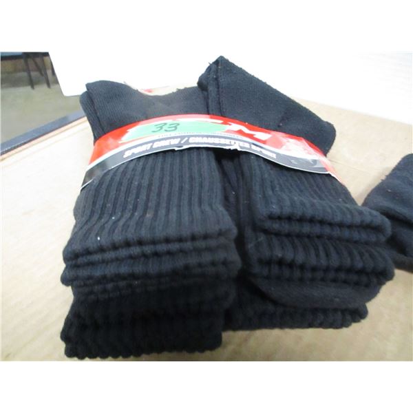 NEW:  MEN'S BLACK CCM SOCKS - PAIR (SIZE 10 - 13)