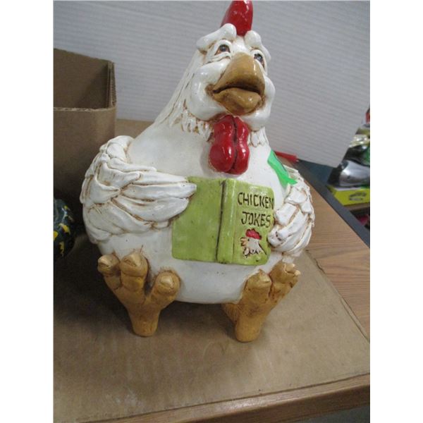 ESTATE:  3 CHICKEN ORNAMENTS