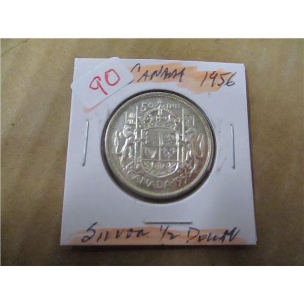 1956 CANADA SILVER HALF DOLLAR