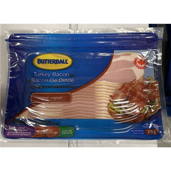 FROZEN:  TURKEY BACON (375 G) - PACKAGE