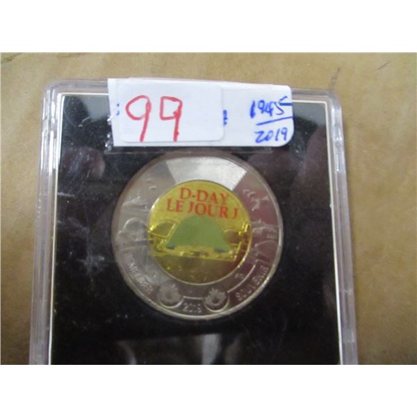 1945 - 2019 D-DAY REMEMBERING WORLD WAR II TOONIE