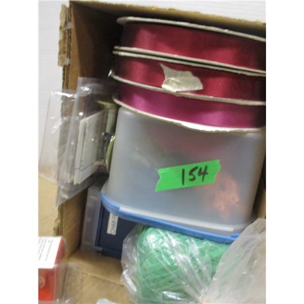 ESTATE:  BOX C/W ASSORTED CRAFT SUPPLIES