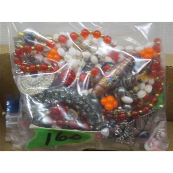 ESTATE:  BOX C/W VINTAGE & COSTUME JEWELLRY