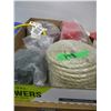 Image 3 : ESTATE:  BOX C/W ROPE, TAPE DISPENSER, MISC