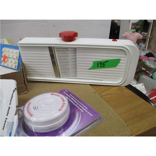 ESTATE:  BOX C/W SLICER, HARDWARE, ETC