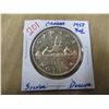 Image 1 : 1957 (3 WATERLINE) CANADA SILVER DOLLAR