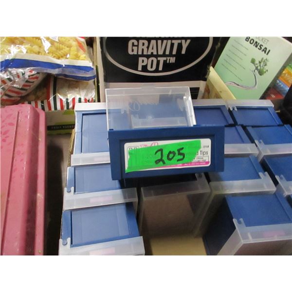 ESTATE:  16 STORAGE BINS (APPROX. 5"L X 3.5" W X 2.5" H)