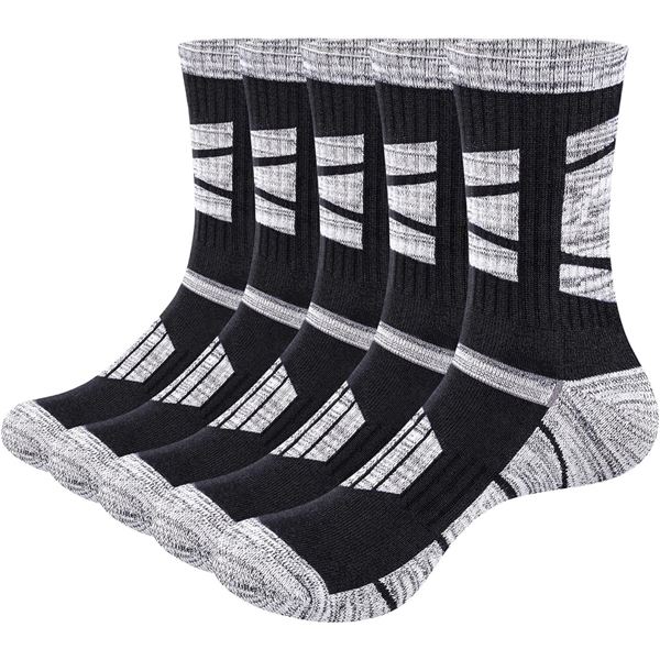 NEW YUEDGE MENS SOCKS BLACK AND GREY