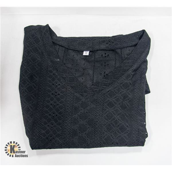 NEW WOMENS BLACK MEDIUM SHIRT