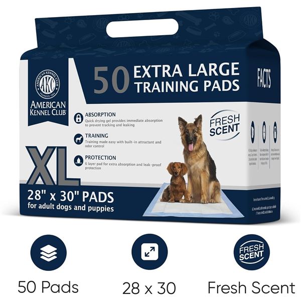 NEW AMERICAN KENNEL CLUB EXTRA LARGE TRAINING PADS