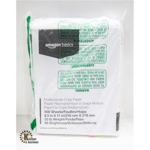 AMAZON BASICS 500 SHEETS OF 8.5 X 11 COPY PAPER