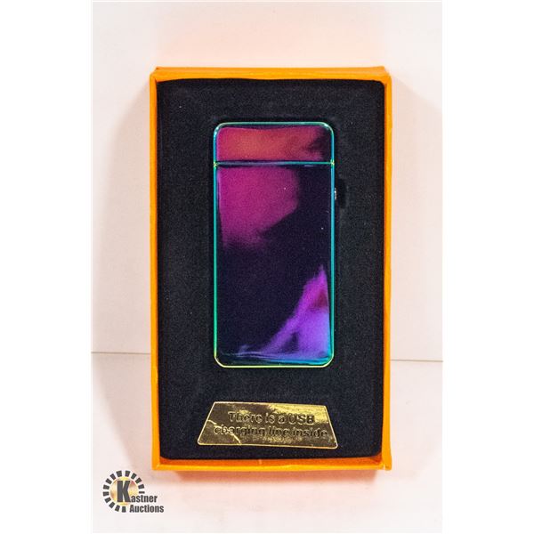 NEW RAINBOW METALIC USB CHARGED PLASMA ARC LIGHTER