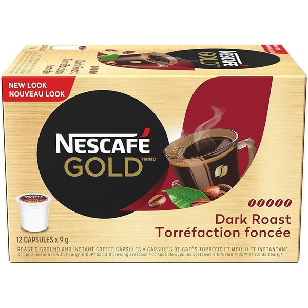 NEW 12X 9G NESCAFE GOLD DARK ROAST