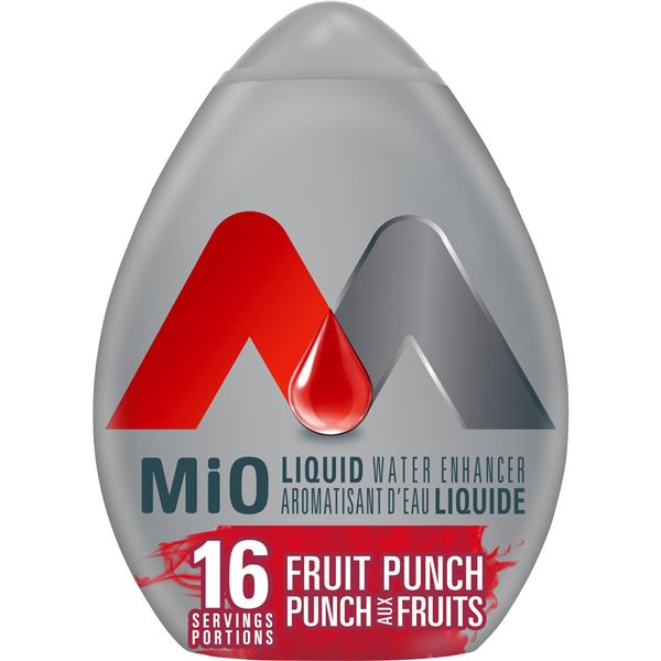 NEW BAG OF 6 X 48ML MIO LIQUID WATER FRUIT PUNCH