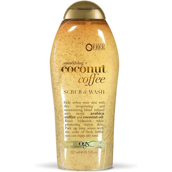 NEW 577ML OGX COCONUT COFFEE SCRUB & WASH