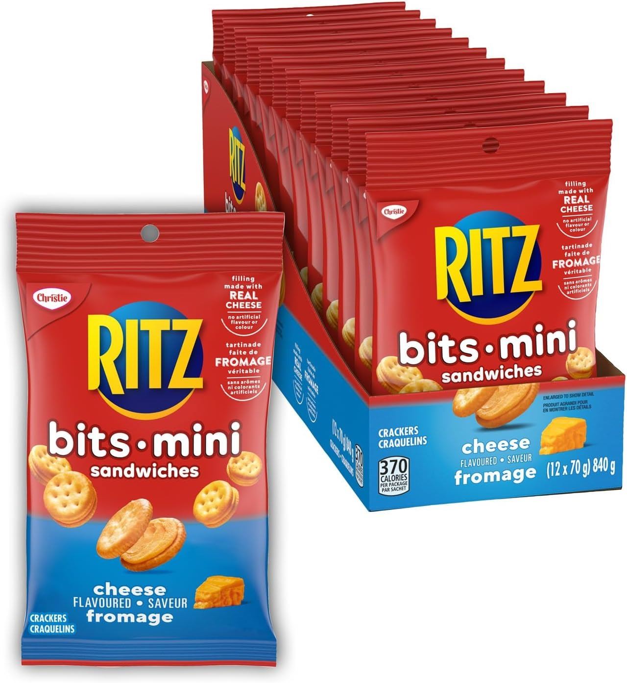 Mini Cheez Ritz CASE OF RITZ BITS MINI CHEESE FLAVOURED SNACKS