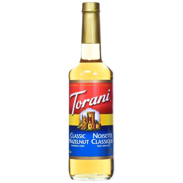 NEW 750 ML TORANI CLASSIC HAZELNUT SYRUP