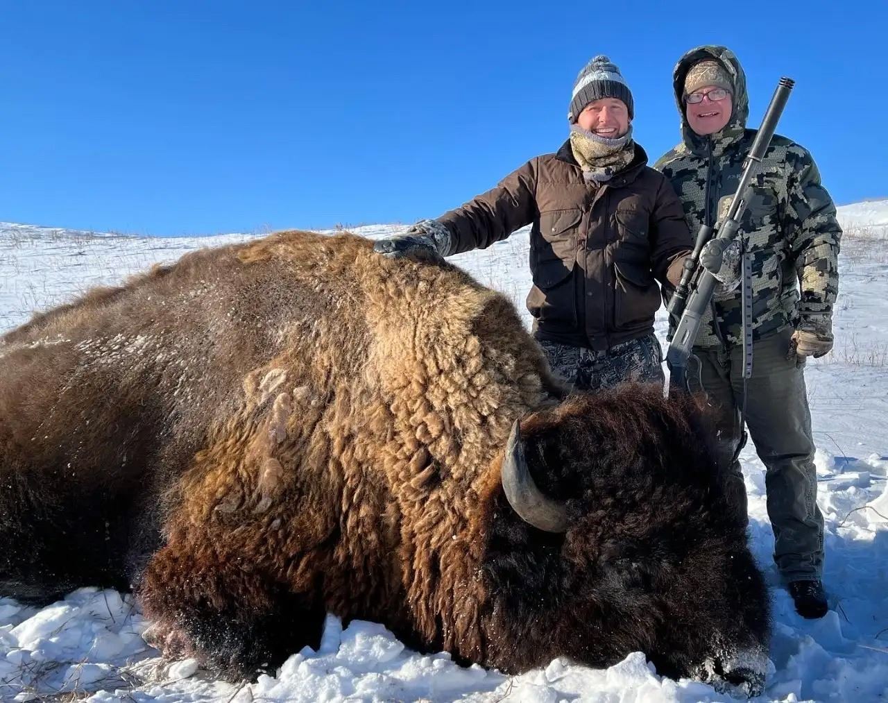 Bison Hunters Rolling Plains Adventures Trophy Bison Hunt in North Dakota