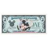 Image 1 : A $1 Series 1989 Mickey Mouse Disney Dollar.