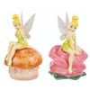 Image 1 : A Tinker Bell Mushroom Rose Salt and Pepper Shaker Set.