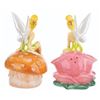 Image 2 : A Tinker Bell Mushroom Rose Salt and Pepper Shaker Set.