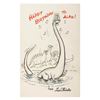 Image 1 : A Leo Thiele Signed Dinosaur Birthday Art.