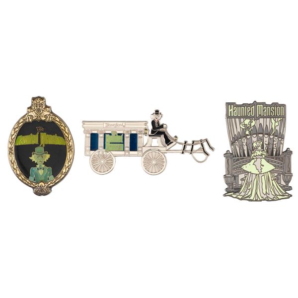 Three Haunted Mansion Pins.