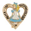 Image 1 : A 1950s Alice in Wonderland Heart Pin.