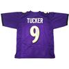 Image 1 : BALTIMORE RAVENS SIGNED JUSTIN TUCKER PURPLE JERSEY JSA COA