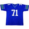 Image 3 : SEATTLE SEAHAWKS WALTER JONES SIGNED BLUE JERSEY - JSA COA