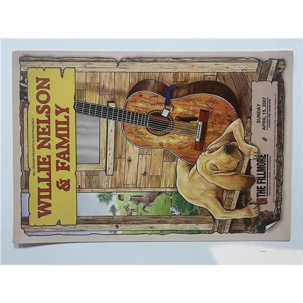 Willie Nelson & Family The Filmore concert poster