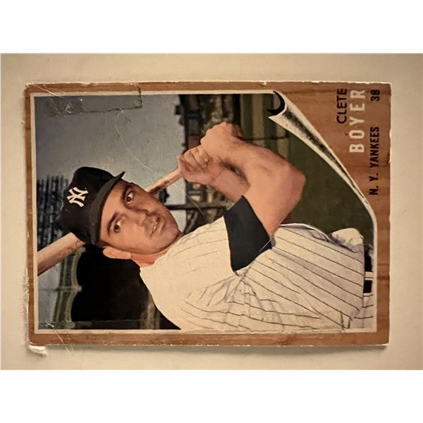 Clete Boyer 1962 Topps baseball card No. 490