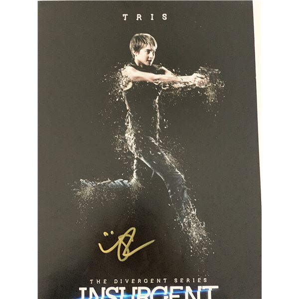 Shailene Woodley signed mini poster